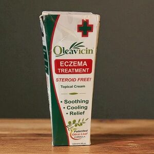 Oleavicin Eczema Treatment Steroid Free!Topical Cream Cooling Releif 4 FL OZ NEW